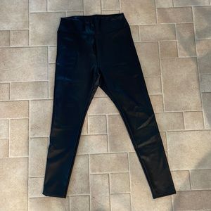 target wild fable black leather leggings size medium worn once